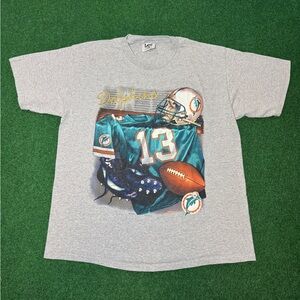 1996 90s Miami Dolphins Nutmeg Lee Sport T-shirt rare football vintage XL grey